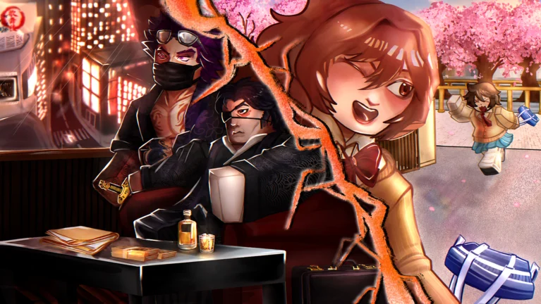 Official Kabuki artwork: nightlife, street characters and a runner